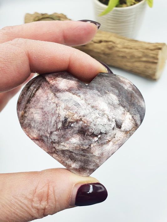 Large Purple Mica Puff Heart