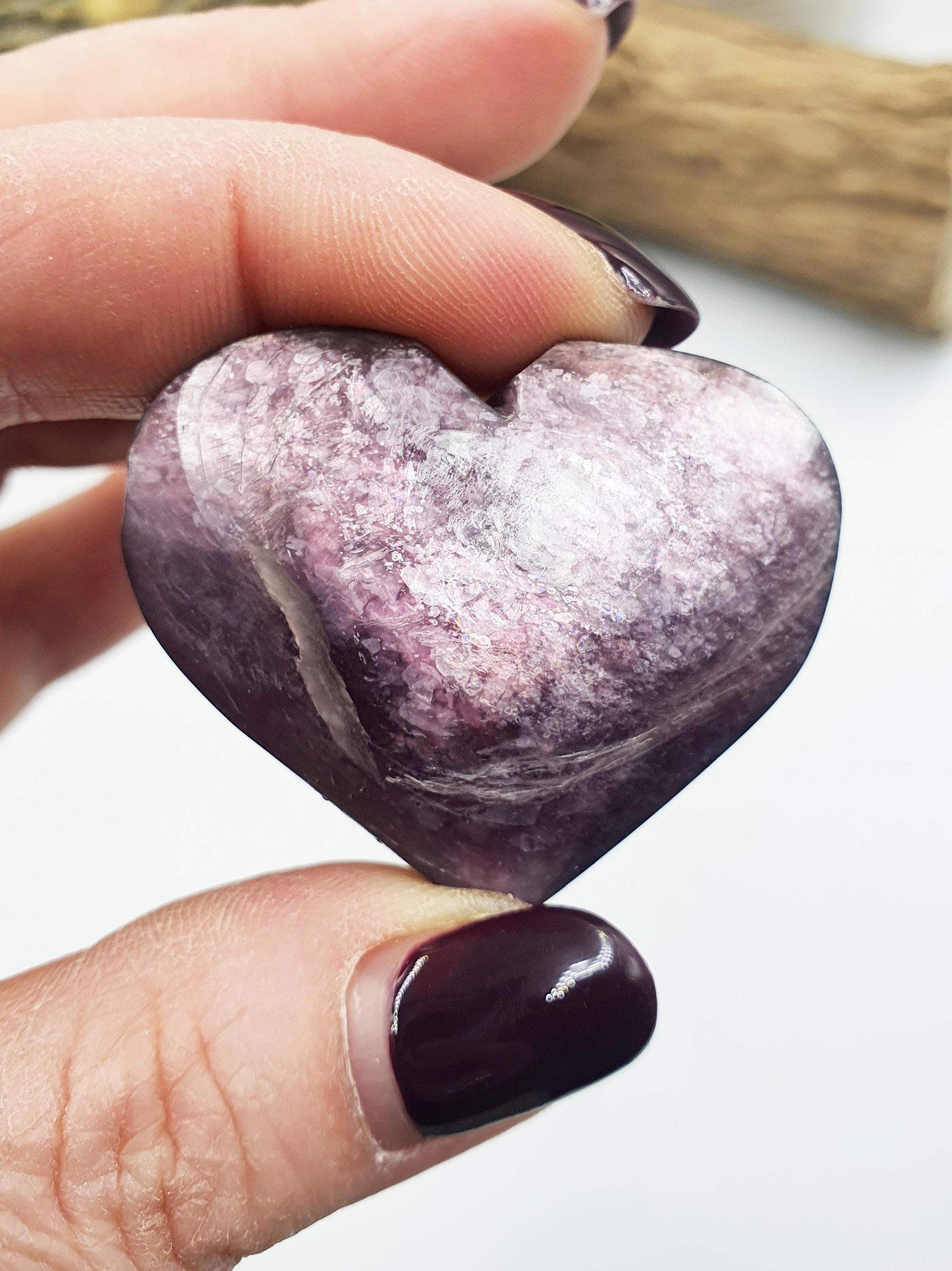 Purple Mica Puff Heart