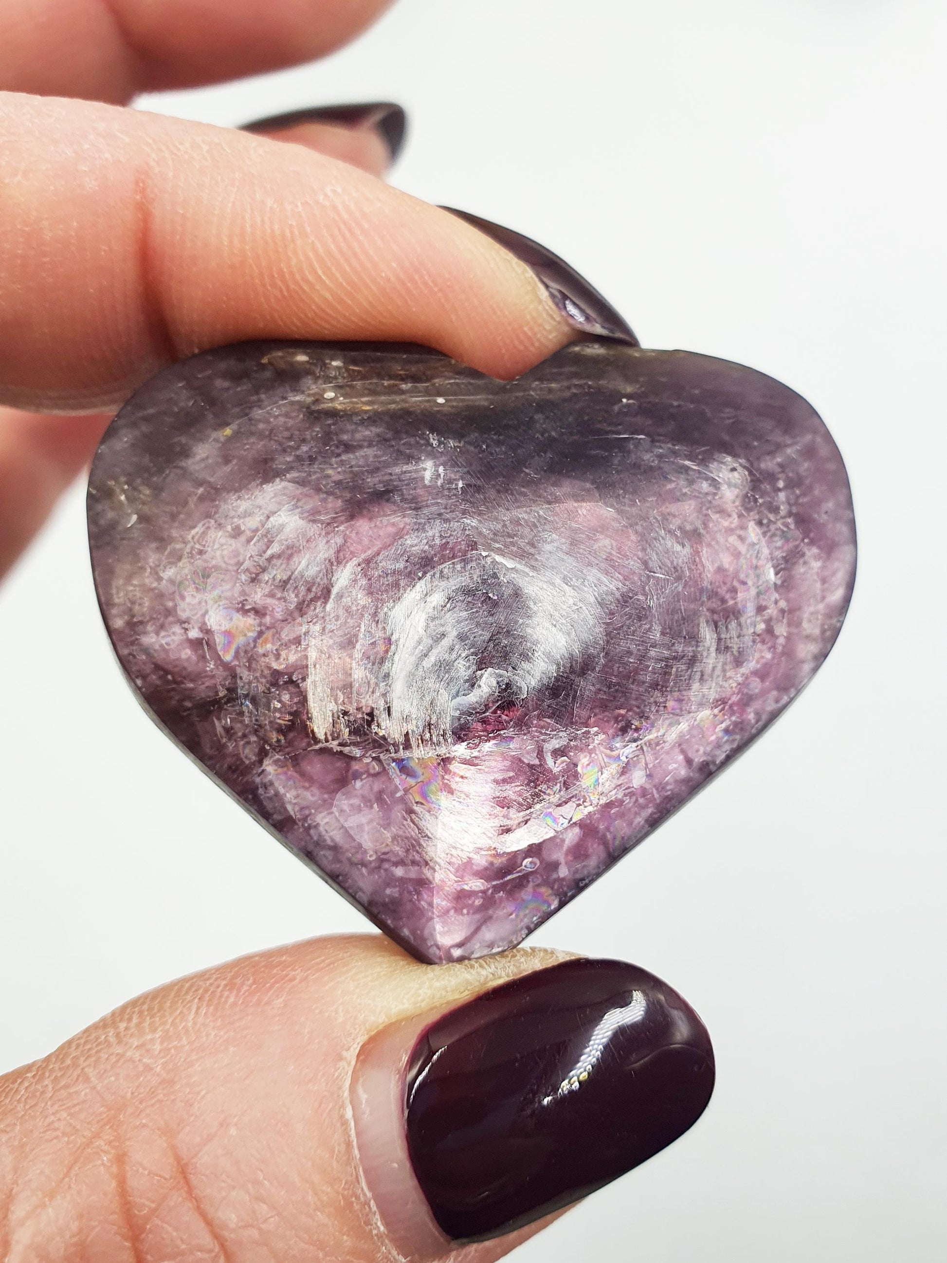 Purple Mica Puff Heart