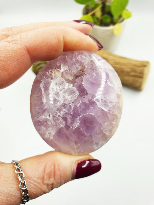 Pink Amethyst druzy Palm