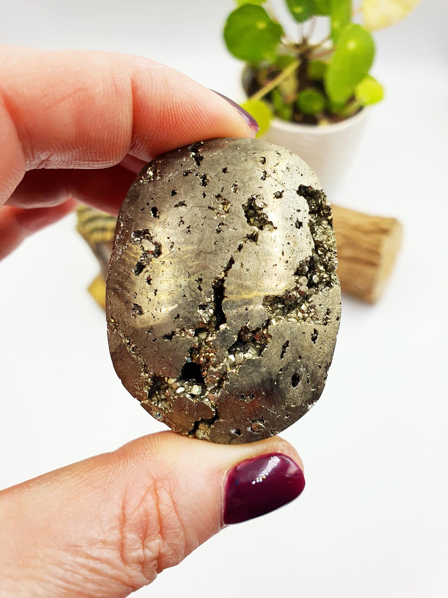 Drusy Pyrite Palm