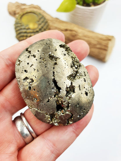 Drusy Pyrite Palm