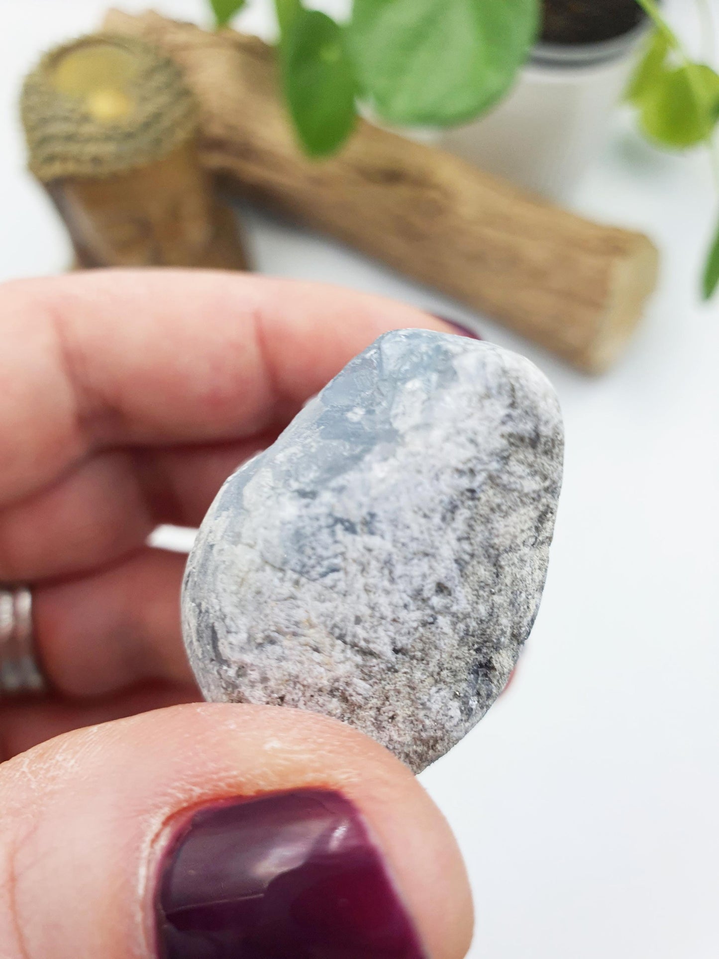 Raw Celestite / Raw Celestite Point / Celestite Geode / Celestite - 80g