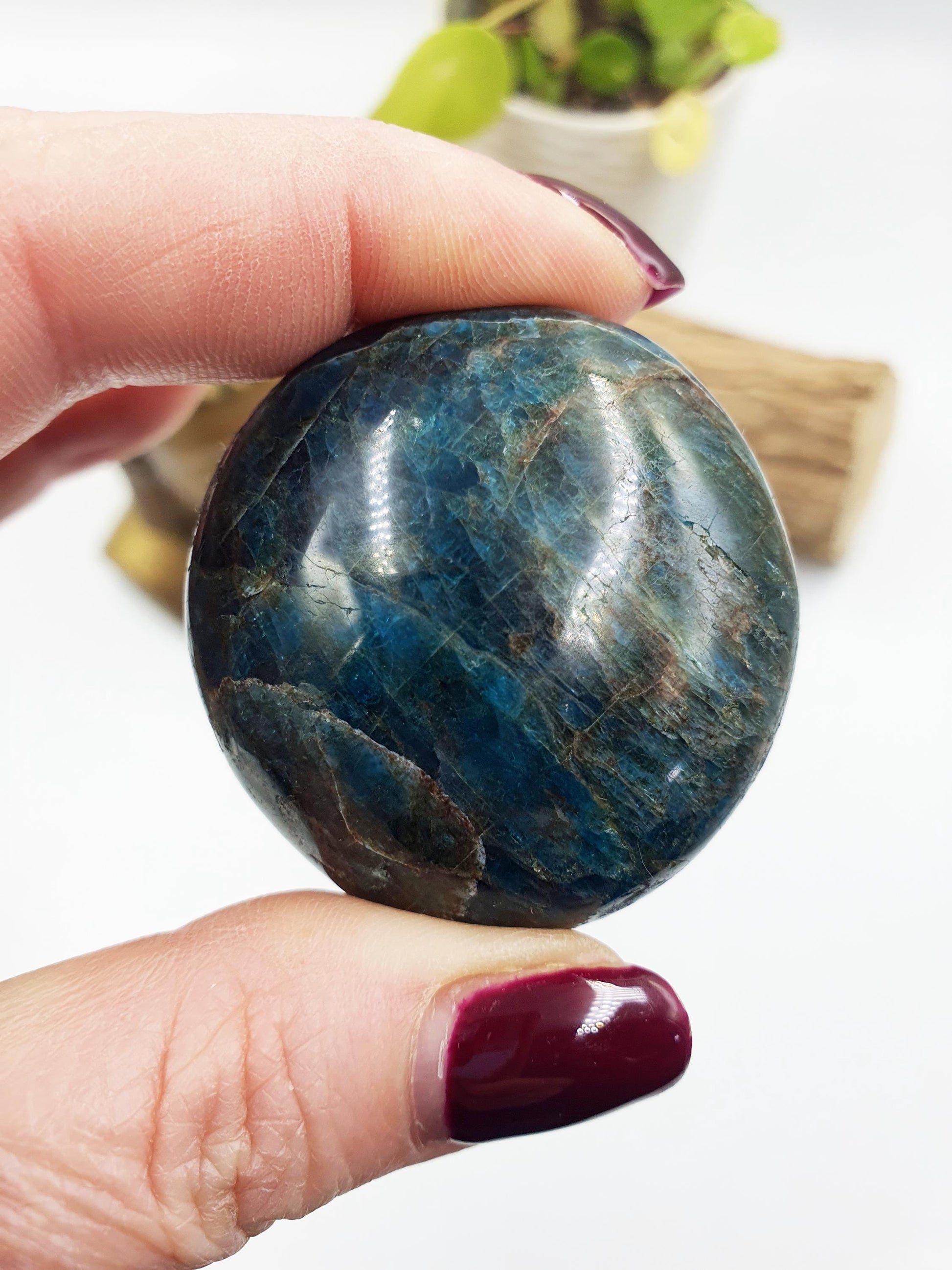 Blue Apatite Palm