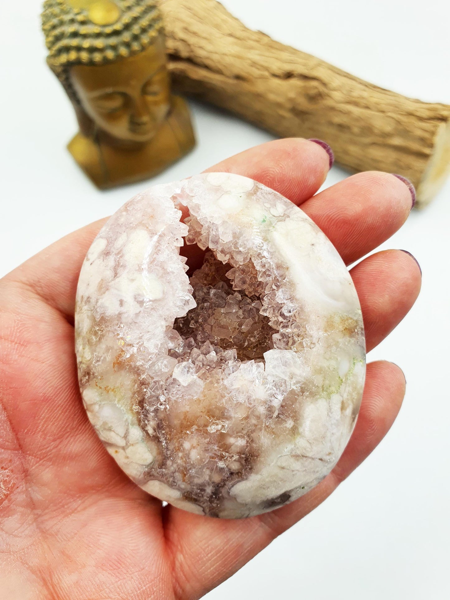 Pink Amethyst druzy Palm