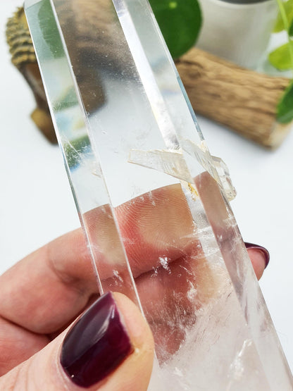 Large Clear Manifestation Quartz Point