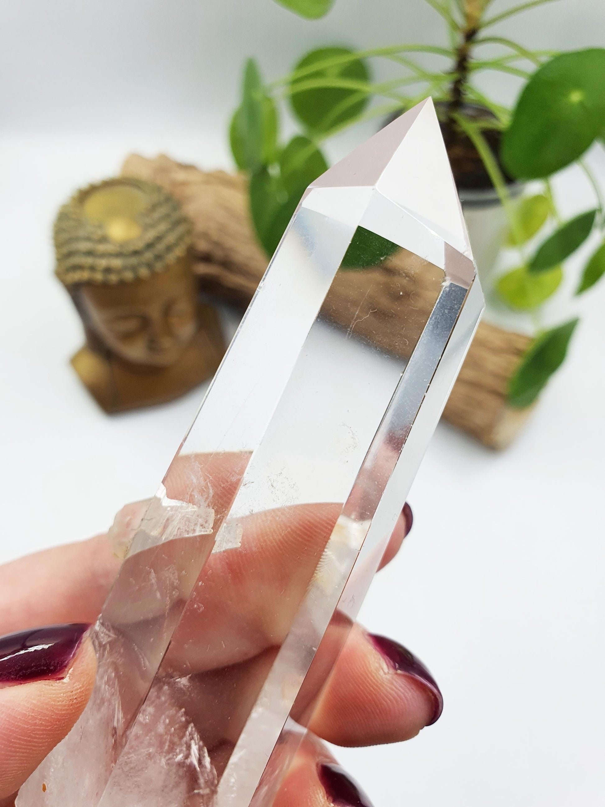 Large Clear Manifestation Quartz Point