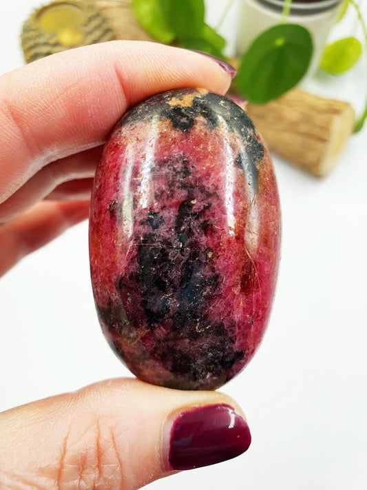 Flashy Rhodonite Palm