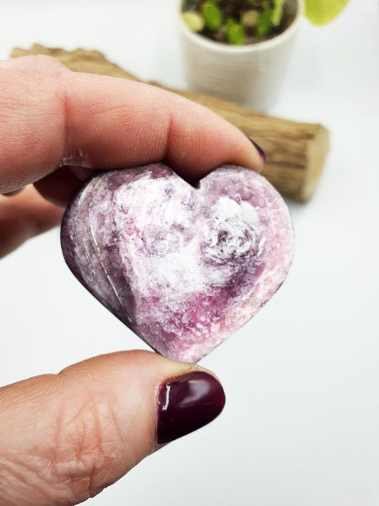 Flashy Purple Mica Puff Heart