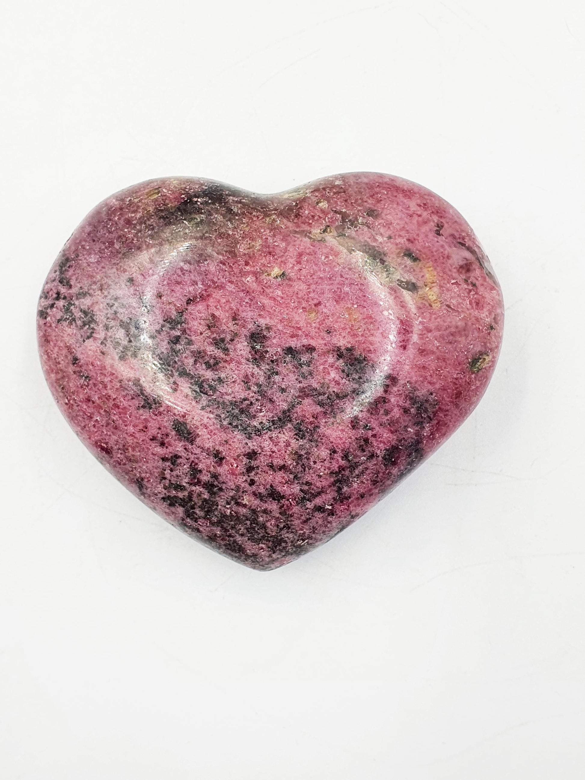 Large Rhodonite Puff Heart