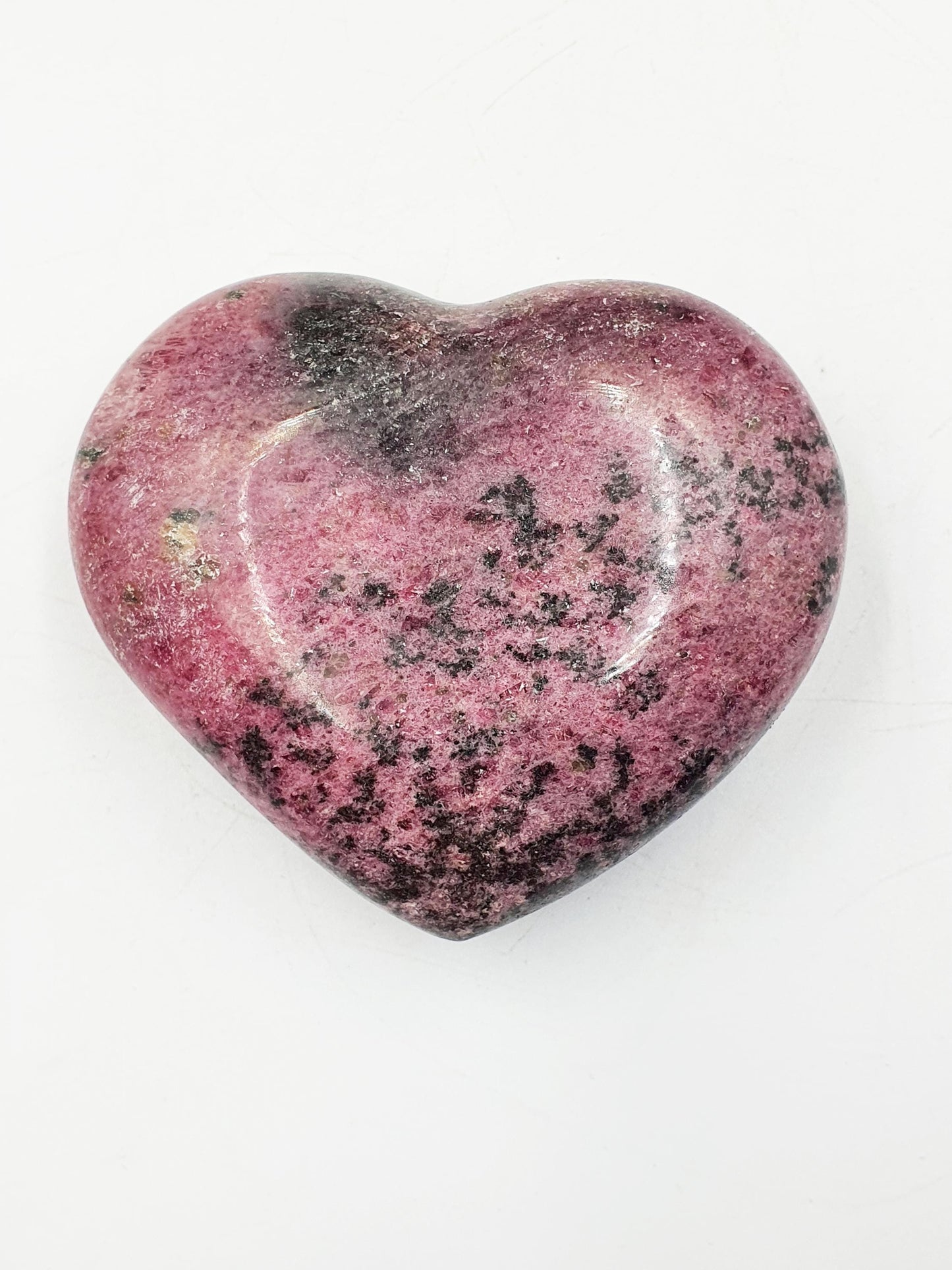 Large Rhodonite Puff Heart