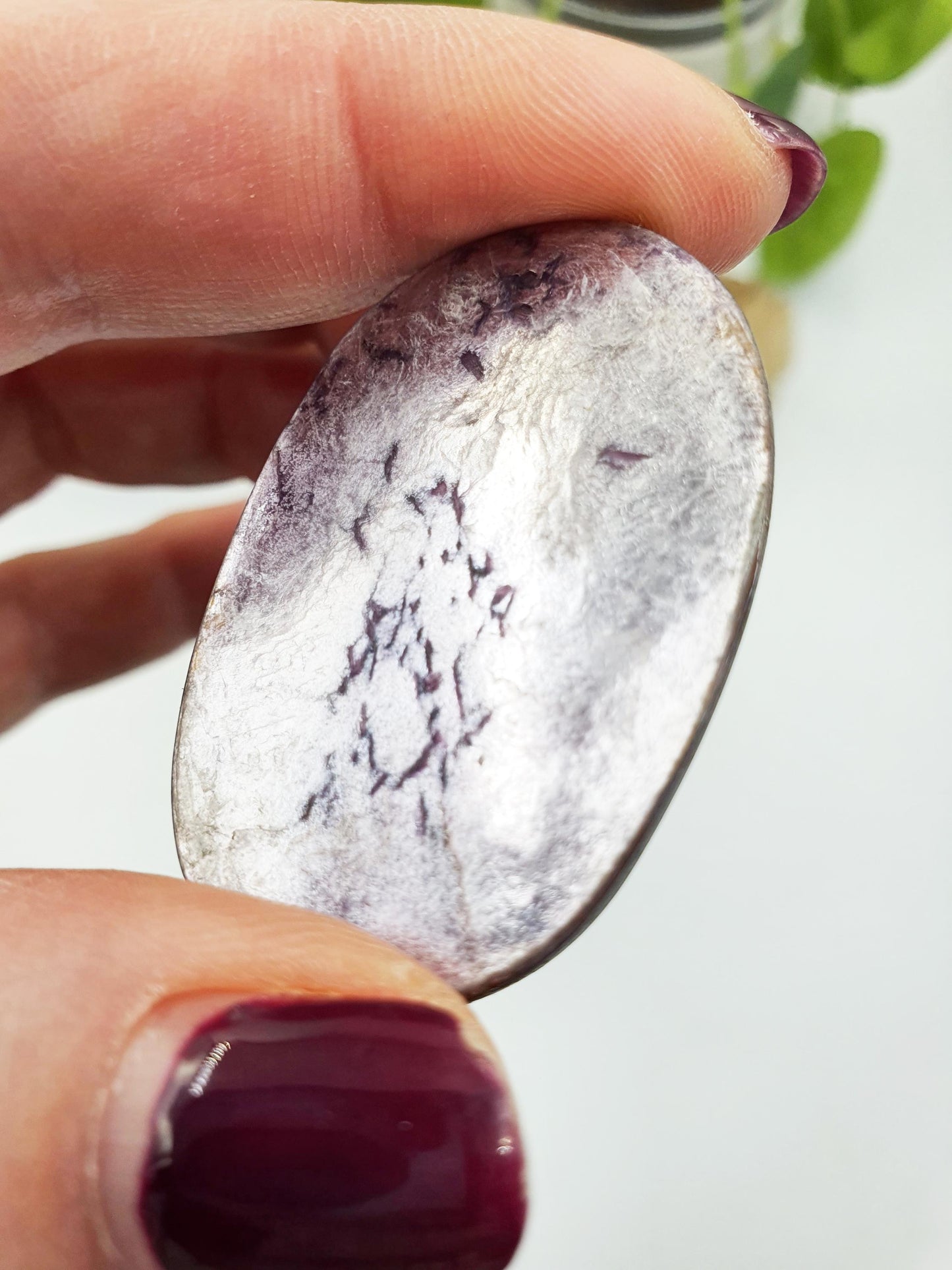 Purple Mica Palm / Purple Mica Palm Stone / Lepidolite Palm / Meditation Palm / Reiki Crystal Palm / Pendant Crystal / Body Placement - 10g