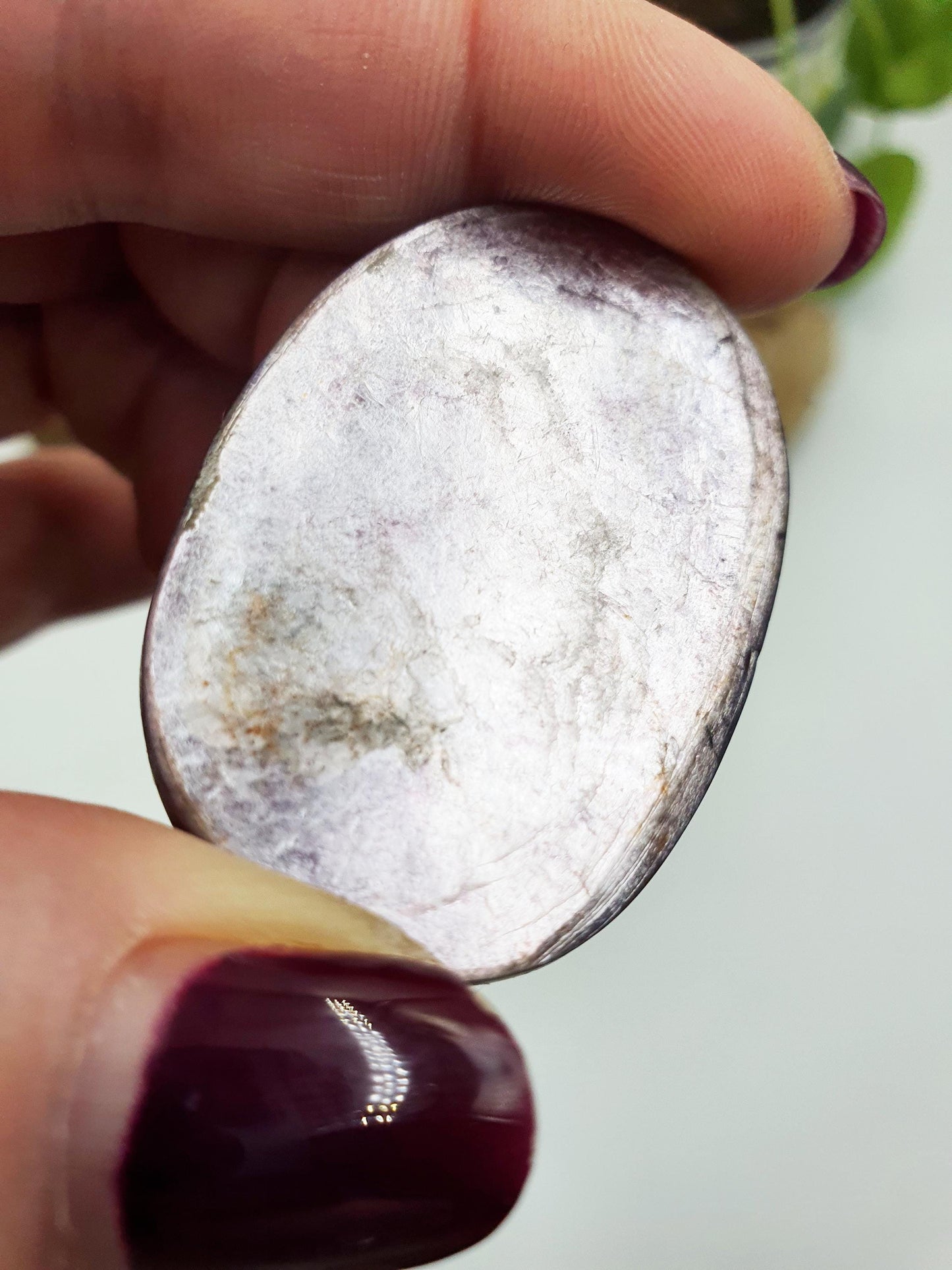 Purple Mica Palm / Purple Mica Palm Stone / Lepidolite Palm / Meditation Palm / Reiki Crystal Palm / Pendant Crystal / Body Placement - 10g