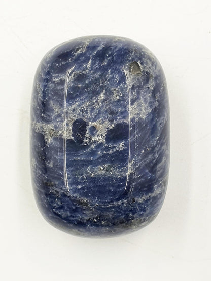 Beautiful Chunky Sodalite Palm / Sodalite Palm Stone / Pocket Crystal / Meditation Palm / Reiki Crystal Palm - 90g