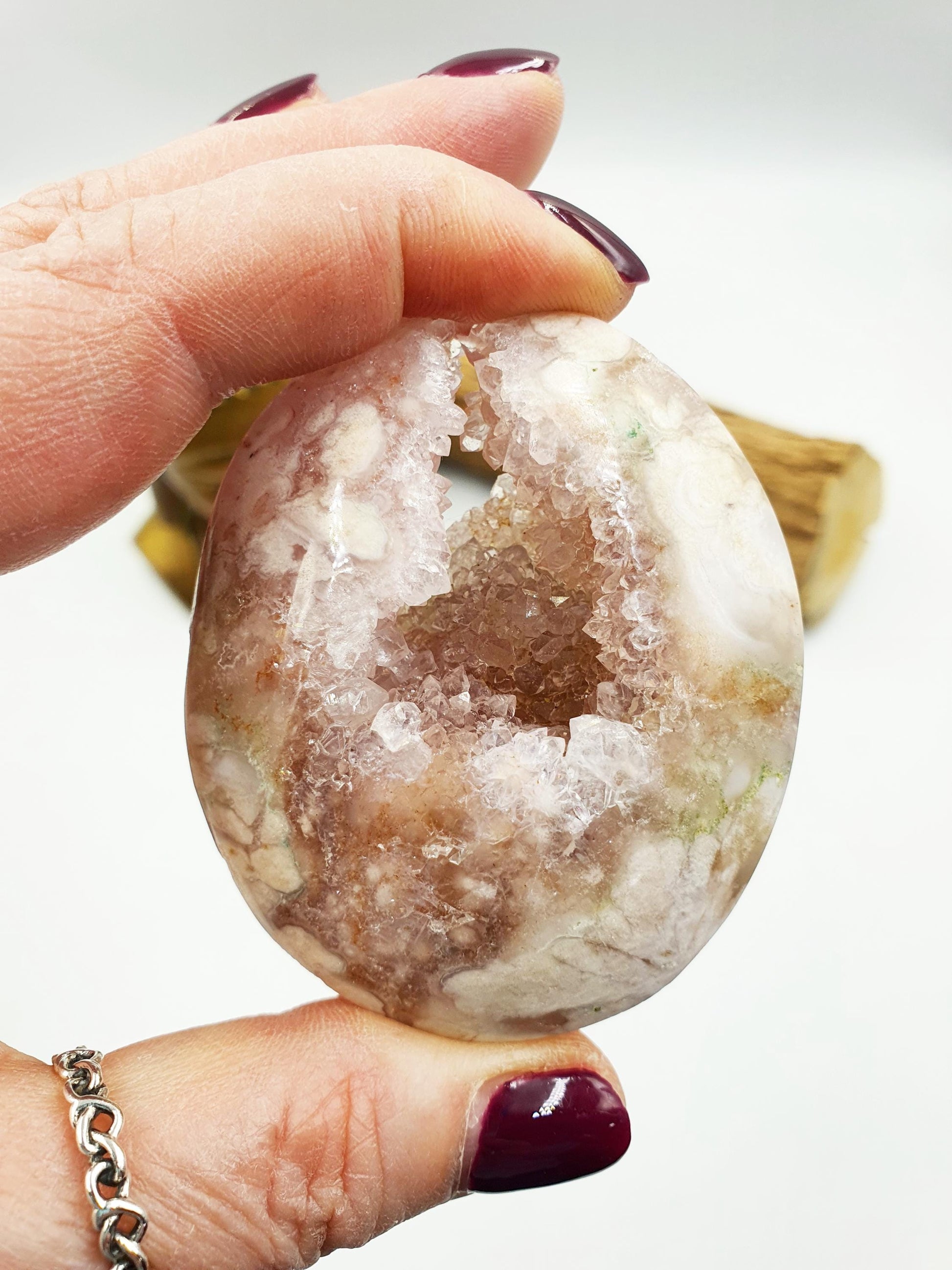 Pink Amethyst druzy Palm