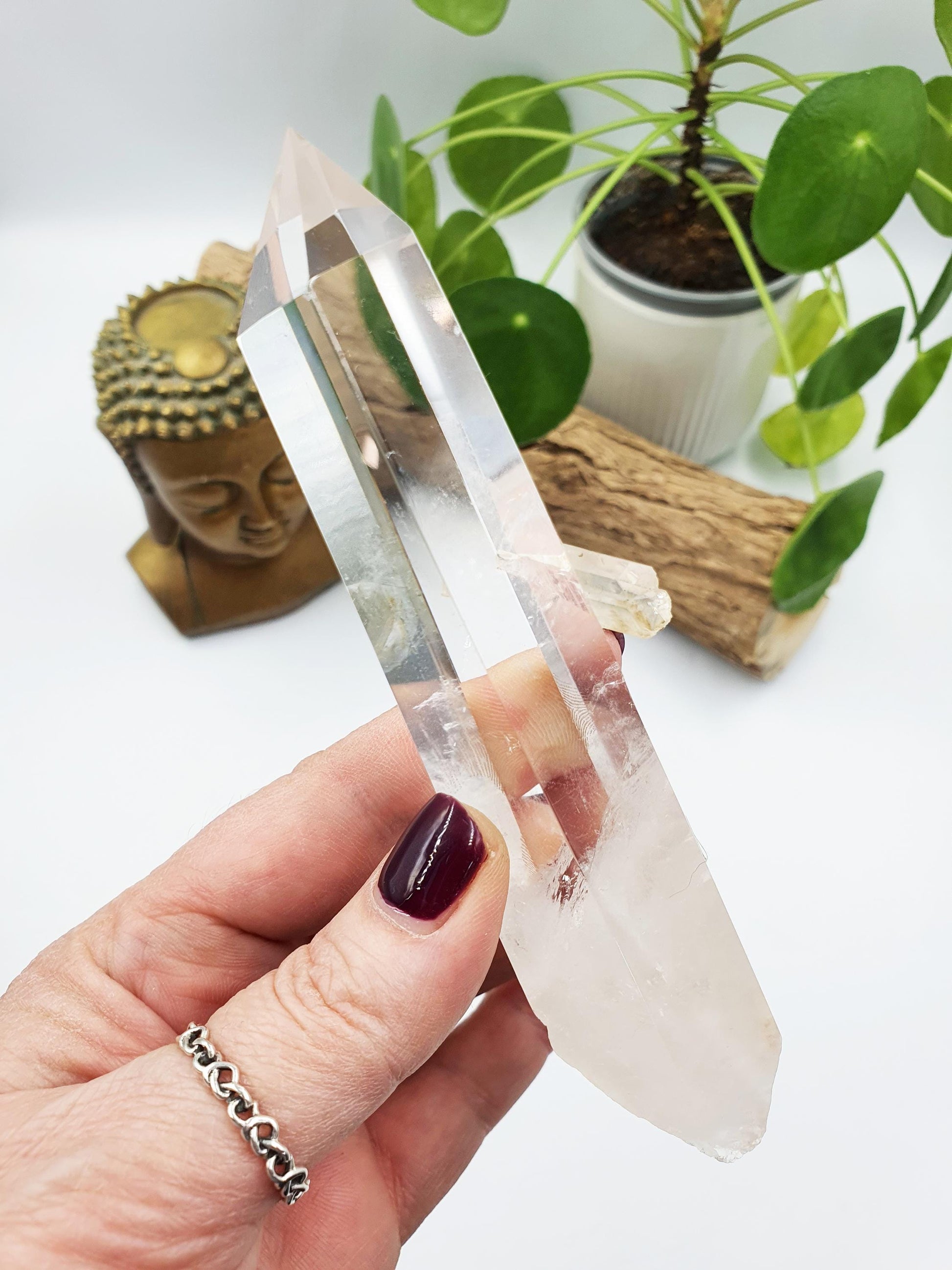 Large Clear Manifestation Quartz Point