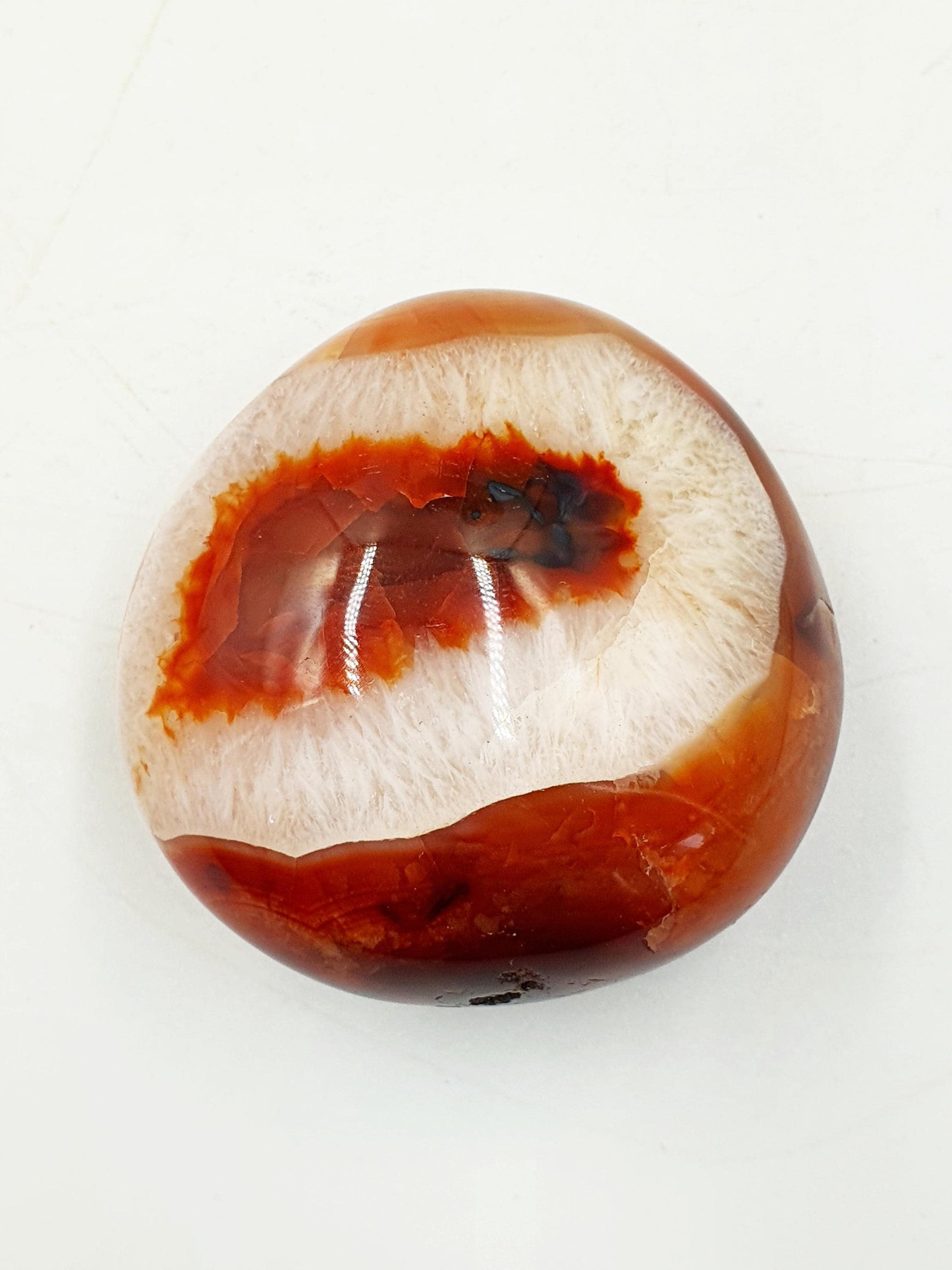 Beautiful Carnelian Palm / Carnelian Palm Stone / Carnelian Pocket Stone /Meditation Palm / Reiki Crystal Palm - 115g