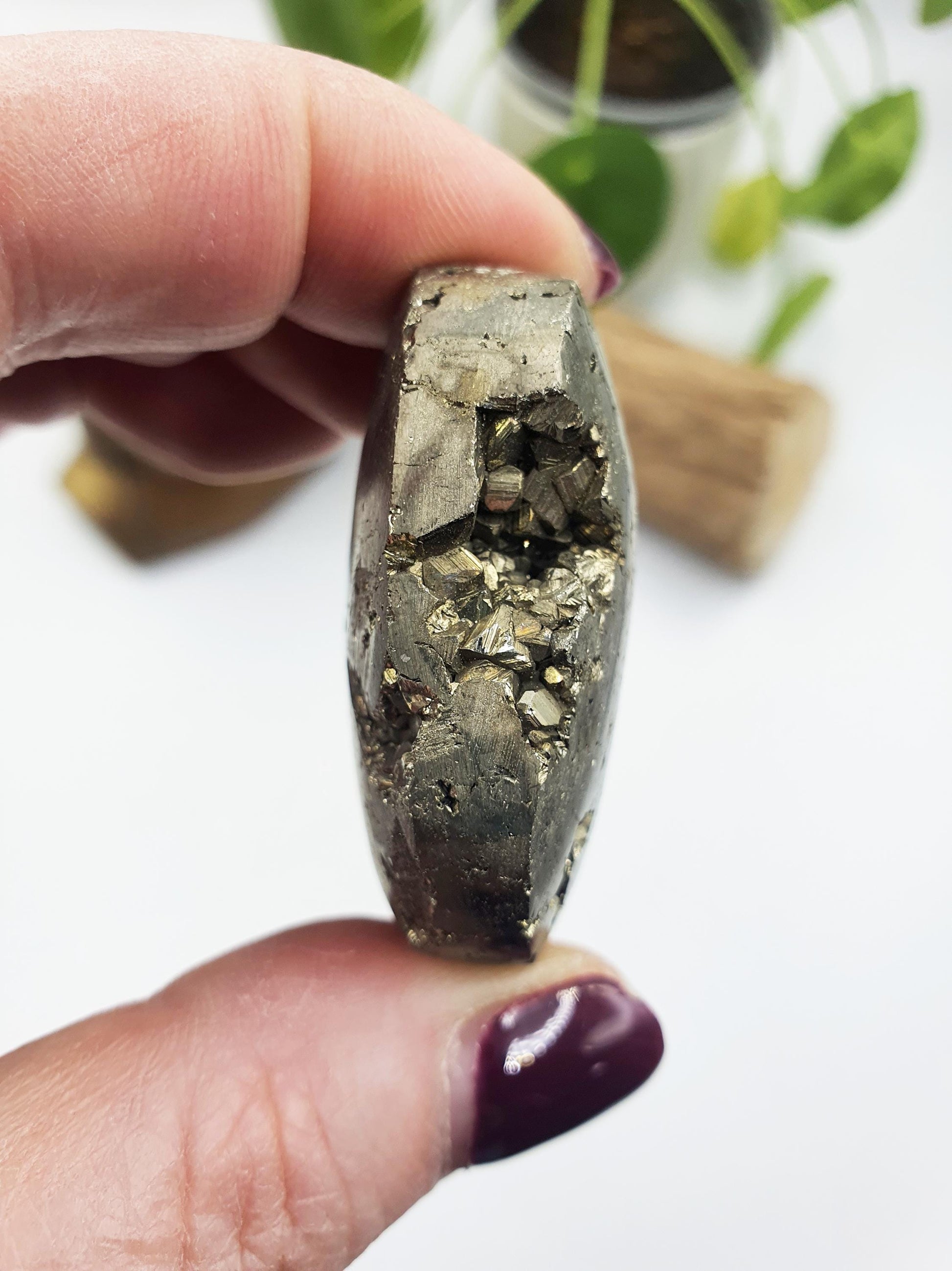 Drusy Pyrite Palm