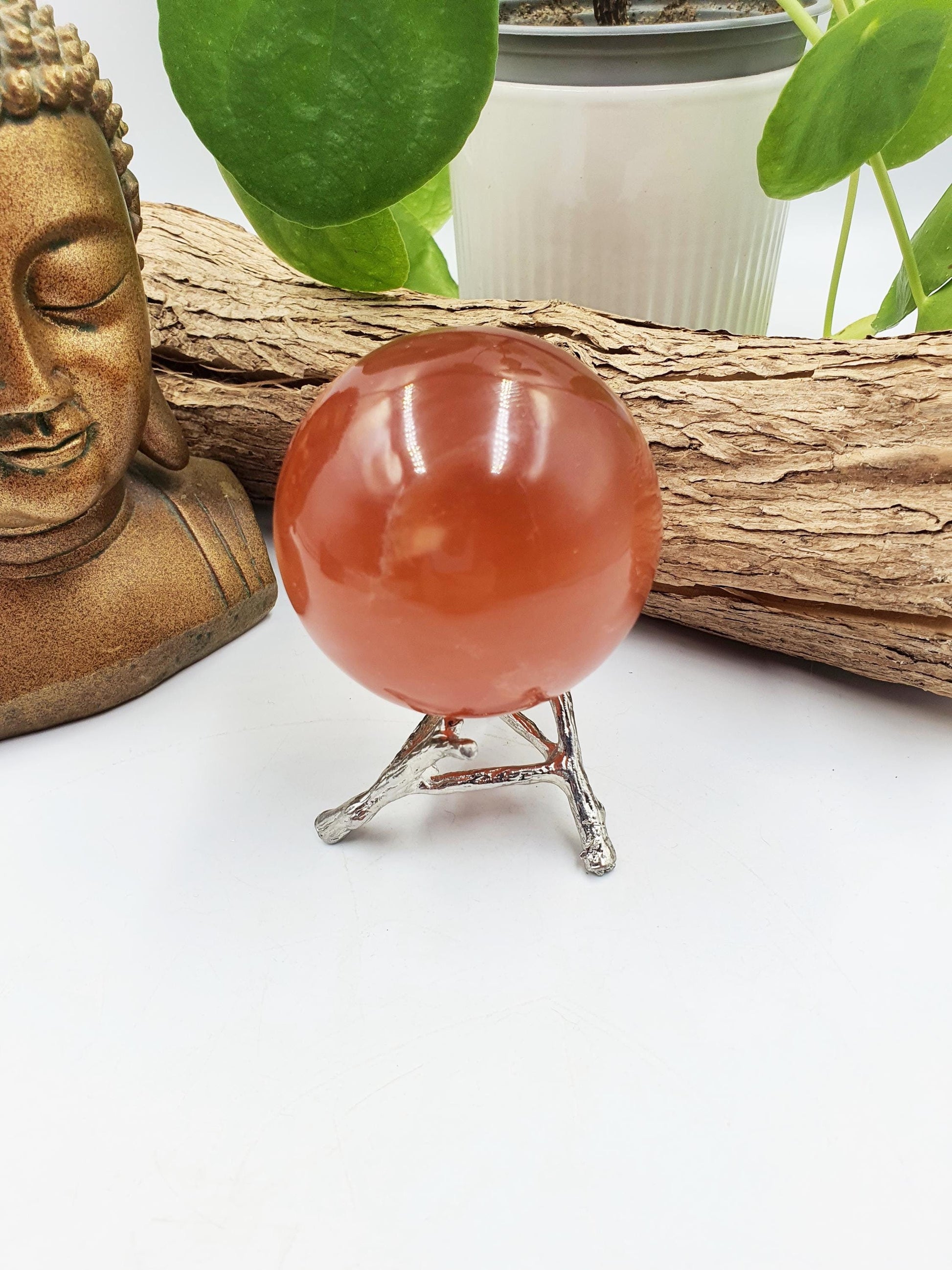 Honey Calcite Sphere