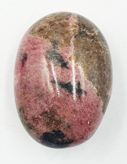 Beautiful Rhodonite Palm / Rhodonite Palm Stone / Pocket Crystal / Meditation Palm / Reiki Crystal Palm - 110g