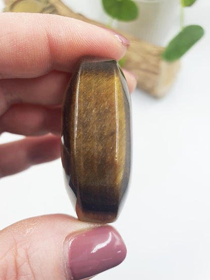 Flashy Yellow Tigers Eye Palm / Tiger's Eye Palm Stone / Pocket Crystal / Meditation Palm/ Reiki Crystal Palm - 50g