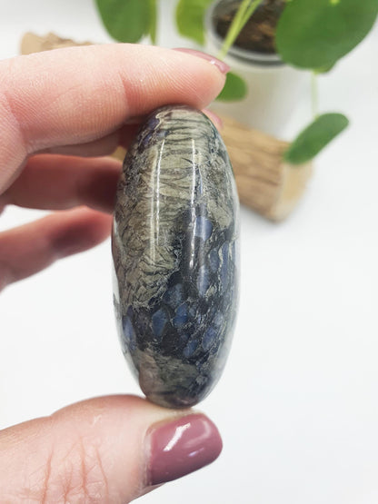 Que Sera (Llanite) Palm / Que Sera Palm Stone / Llanite Pocket Stone / Meditation Palm / Reiki Crystal - 100g