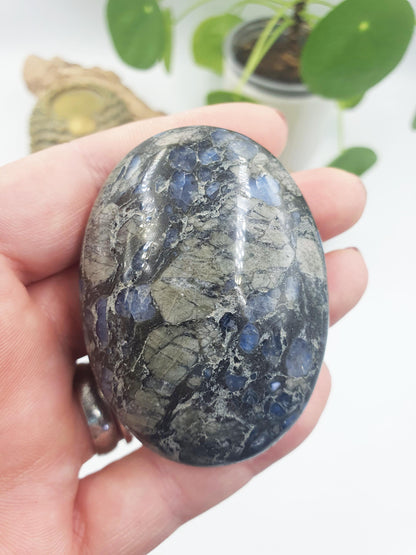 Que Sera (Llanite) Palm / Que Sera Palm Stone / Llanite Pocket Stone / Meditation Palm / Reiki Crystal - 100g