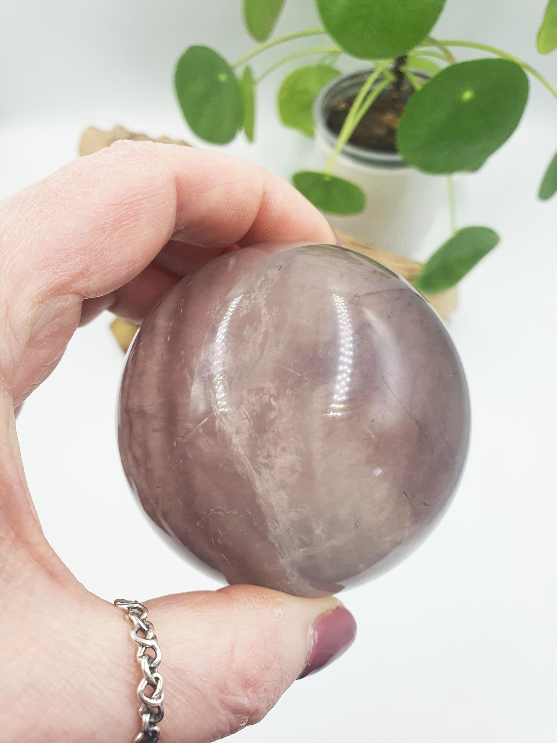 Unique Fluorite Sphere / Large Fluorite Sphere / Fluorite Crystal Ball / Fluorite Orb - 68mm