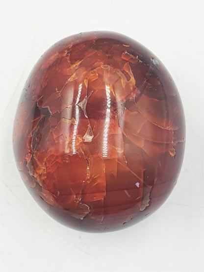 Beautiful Large Unique Carnelian Palm / Carnelian Palm Stone / Carnelian Pocket Stone / Meditation Palm / Reiki Crystal Palm - 135g