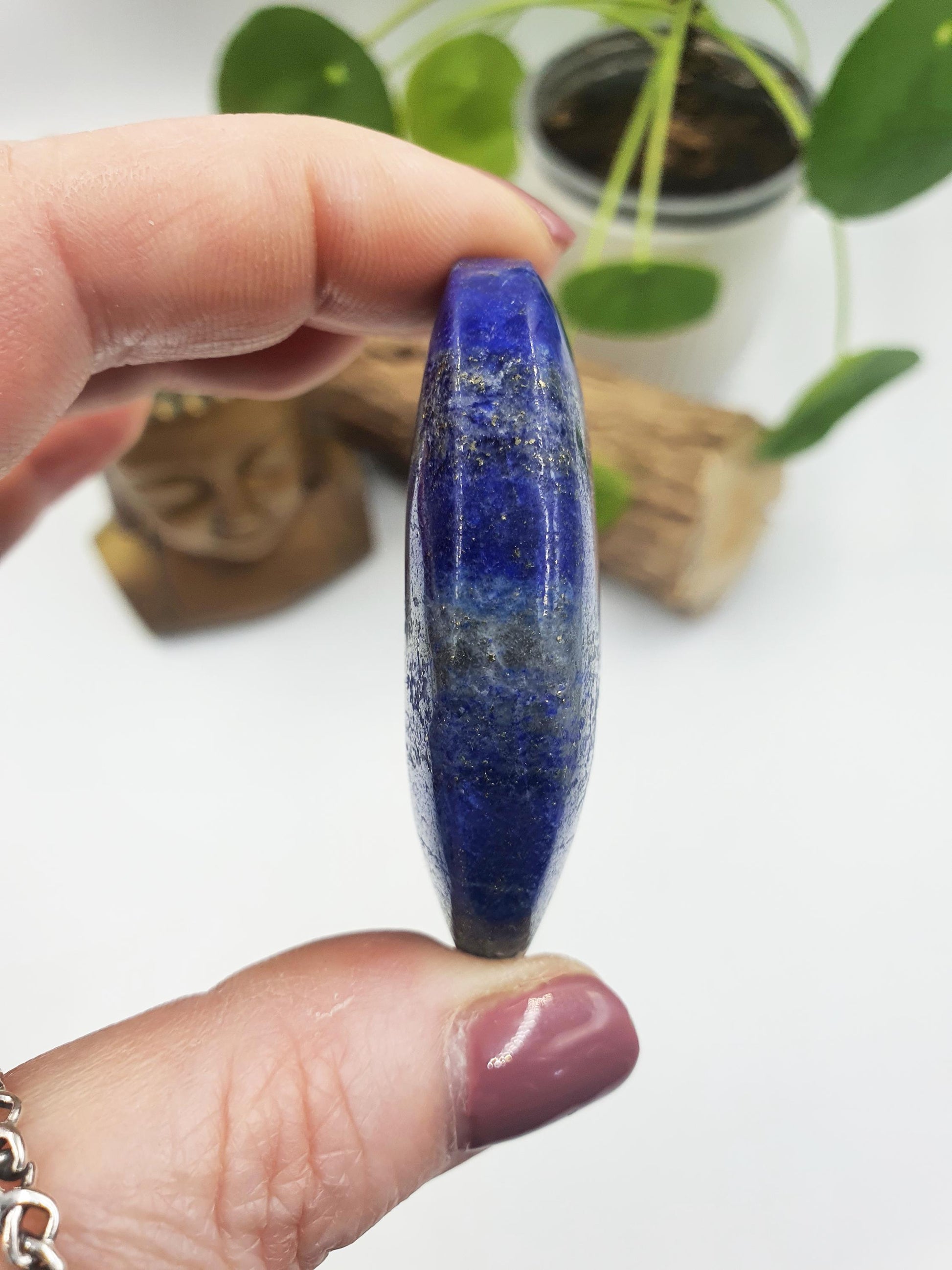 Beautiful Lapis Lazuli Palm / Lapis Lazuli Palmstone / Pocket Crystal / Meditation Palm / Lapis Reki Crystal Palm - 65g