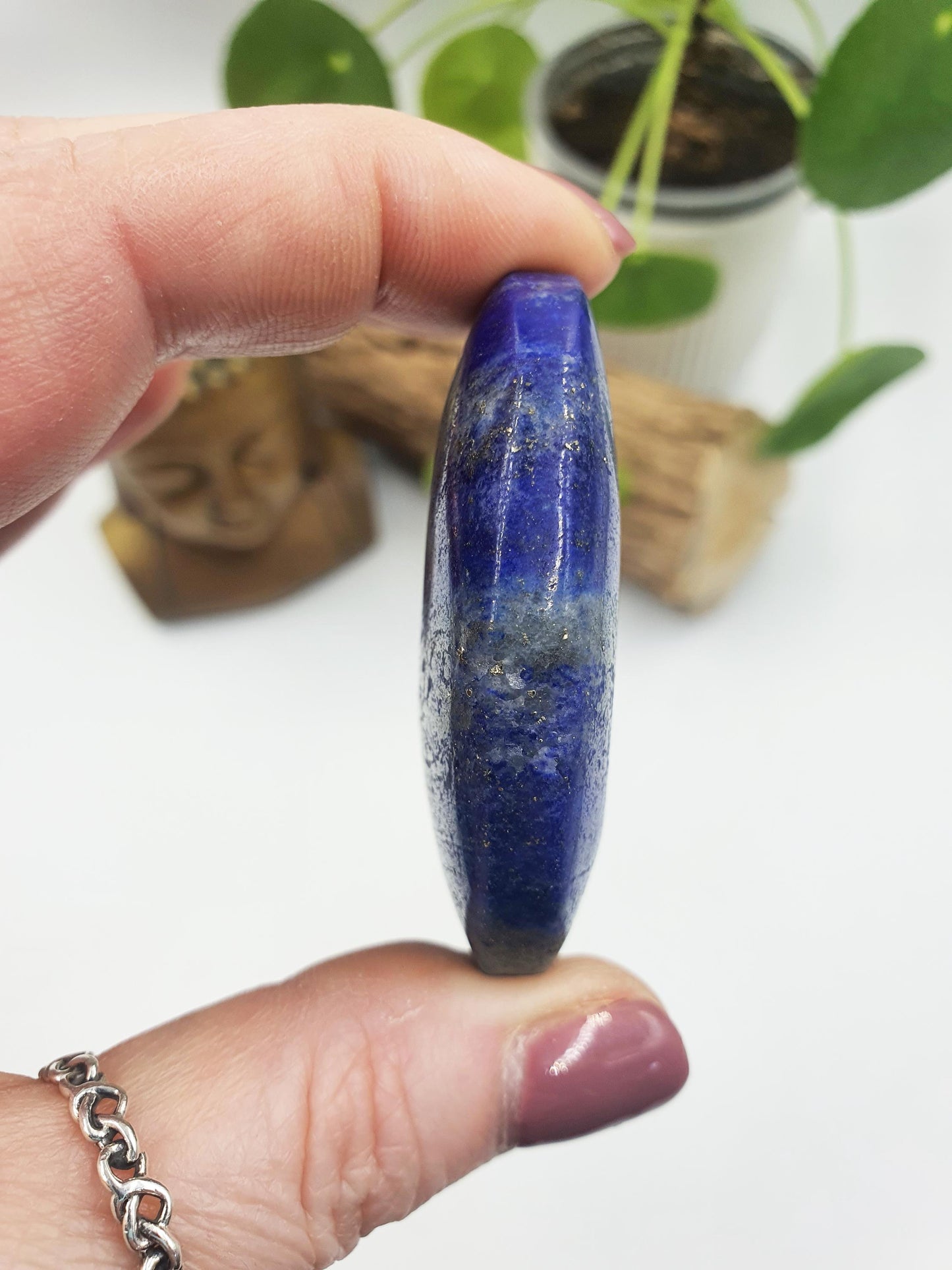 Beautiful Lapis Lazuli Palm / Lapis Lazuli Palmstone / Pocket Crystal / Meditation Palm / Lapis Reki Crystal Palm - 65g