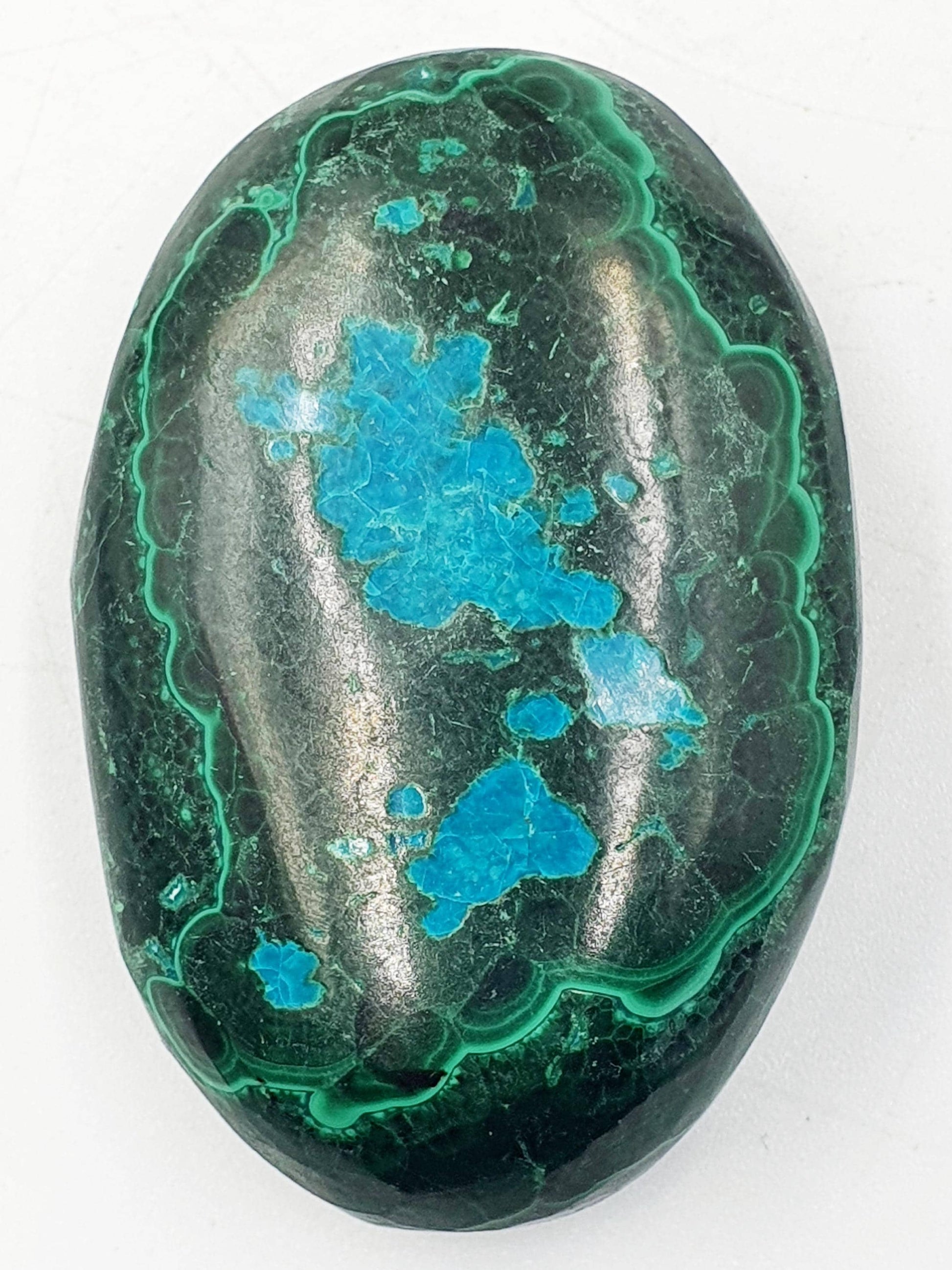 Beautiful Chrysocolla Palm / Chrysocolla Palm Stone / Rare Crystal Palm / Meditation Palm / Reiki Crystal Palm - 110g