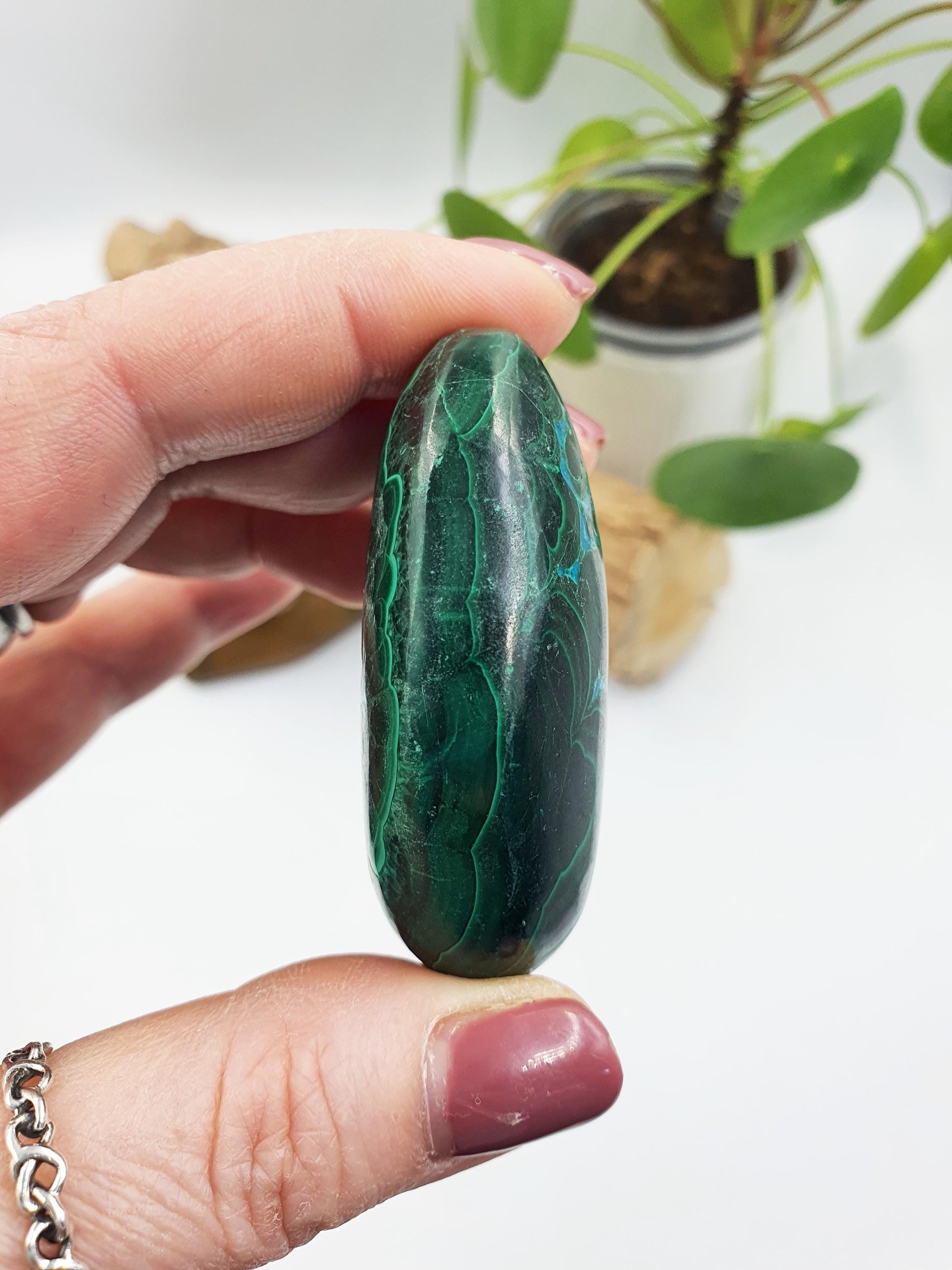 Beautiful Chrysocolla Palm / Chrysocolla Palm Stone / Rare Crystal Palm / Meditation Palm / Reiki Crystal Palm - 110g