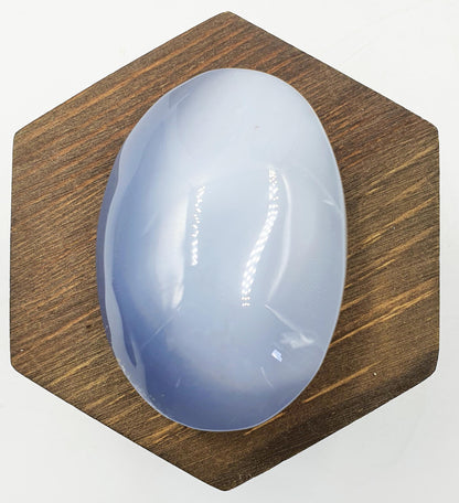 Beautiful Blue Chalcedony Palm/ Chalcedony Palm Stone / Meditation Palm / Reiki Crystal Palm - 110g