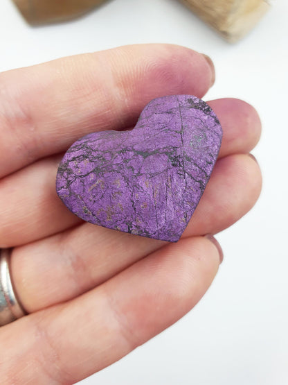 Cute Little Purpurite Heart / Purpurite Crystal Puff Heart / Purpurite Crystal Carving - 20g