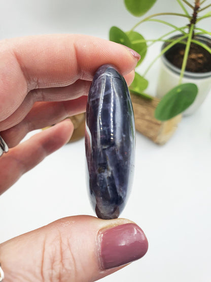 Stunning Flashy Sparkly Iolite Palm / Iolite Palm Stone / Rare Crystal Palm / Meditation Palm / Collectors Palm - 55g