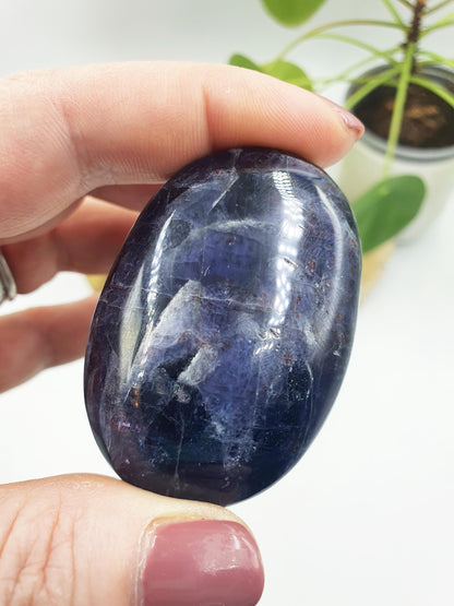 Stunning Flashy Sparkly Iolite Palm / Iolite Palm Stone / Rare Crystal Palm / Meditation Palm / Collectors Palm - 55g