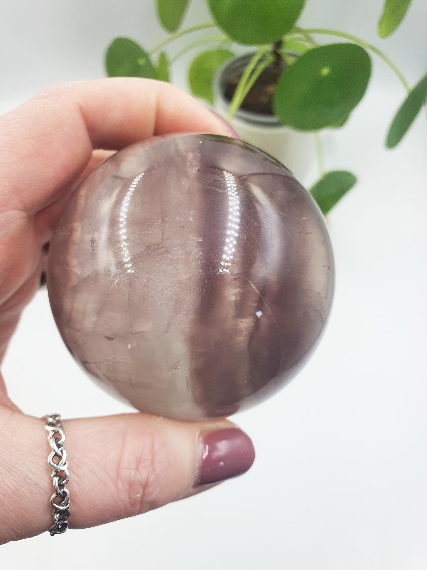 Unique Fluorite Sphere / Large Fluorite Sphere / Fluorite Crystal Ball / Fluorite Orb - 68mm