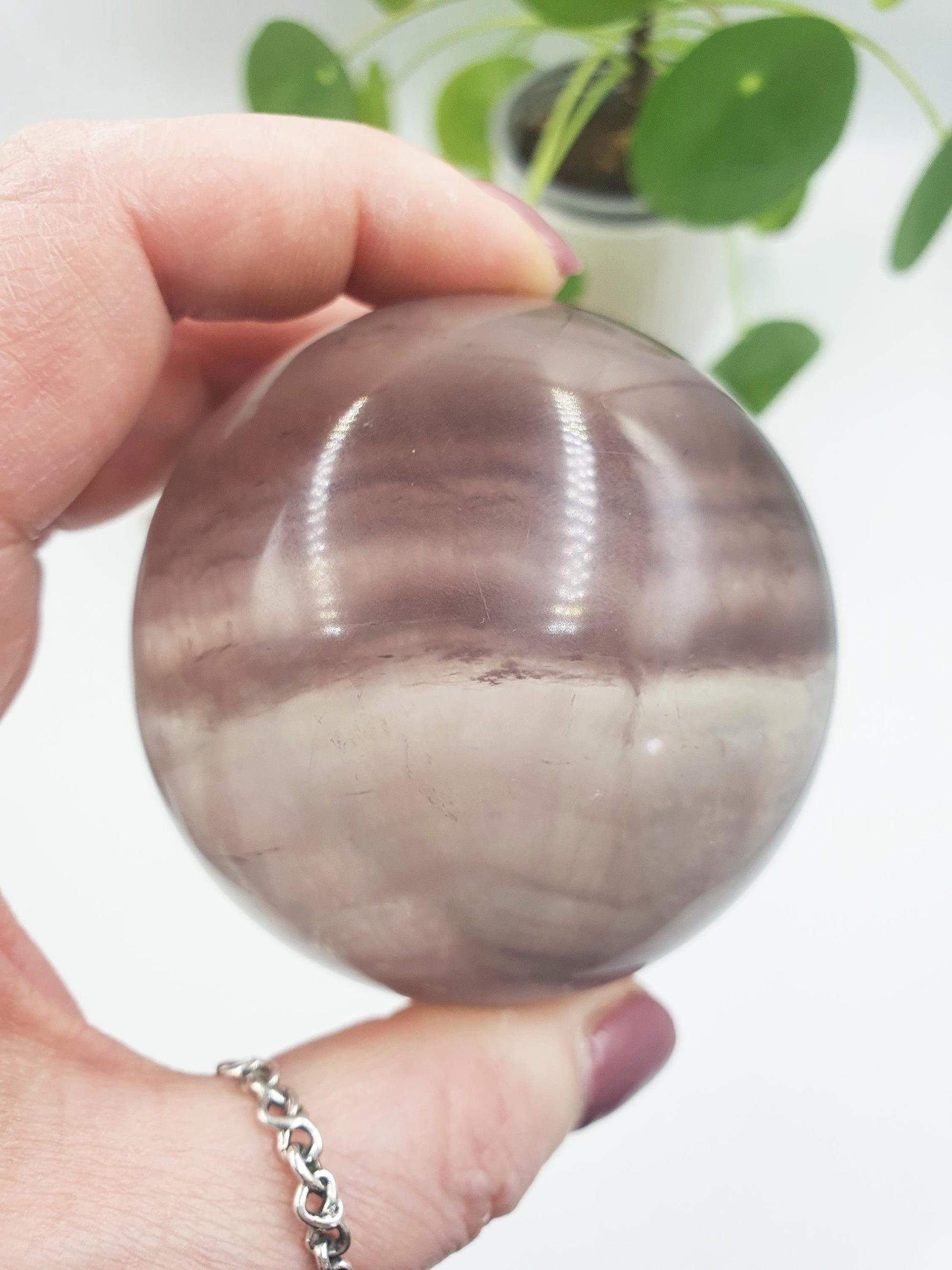 Unique Fluorite Sphere / Large Fluorite Sphere / Fluorite Crystal Ball / Fluorite Orb - 68mm