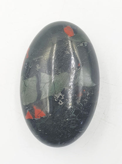 African Bloodstone Palm / Bloodstone Palm / African Bloodstone Crystal / Meditation Palm / Reiki Crystal Palm - 75g