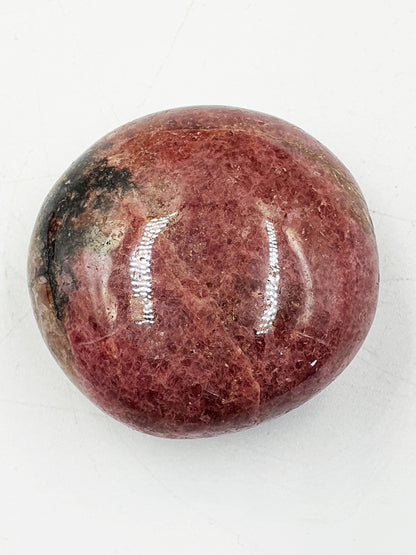 Rhodonite Palm Stone / Rhodonite Palm / Pocket Crystal / Meditation Palm / Reiki Crystal Palm - 100g