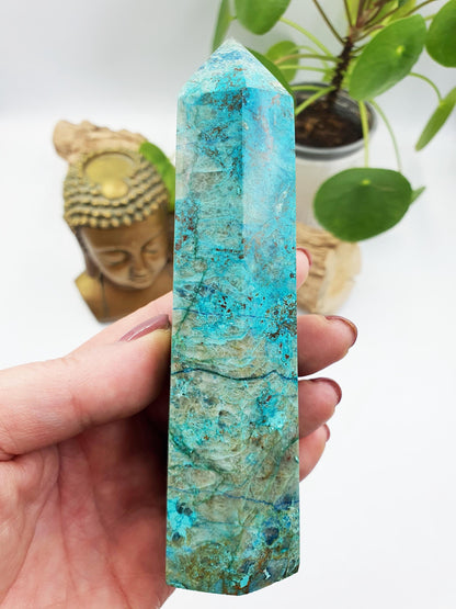 Large Beautiful Quantum Quattro Tower / Quantum Quattro Point / Quantum Quattro Obelisk / Crystal Healing Tower - 280g