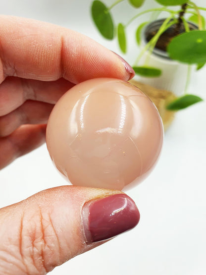 Rare Rose Quartz with Garden and strong Starlight and rainbow / Garden Rose Quartz Sphere / Collectors Crystal Sphere - 38.7mm