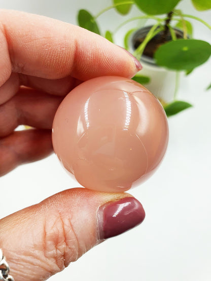 Rare Rose Quartz with Garden and strong Starlight and rainbow / Garden Rose Quartz Sphere / Collectors Crystal Sphere - 38.7mm