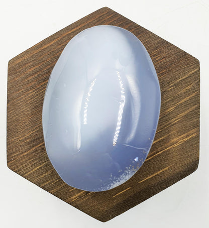 Beautiful Blue Chalcedony Palm/ Chalcedony Palm Stone / Meditation Palm / Reiki Crystal Palm - 110g