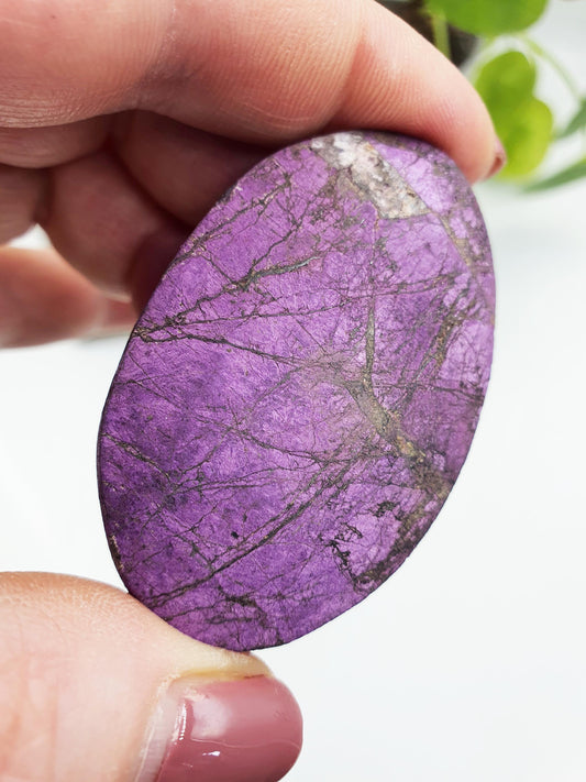 Beautiful Purpurite Palm / Purpurite Palm Stone / Purpurite Pocket Stone / Rare Palm Stone / Meditation Palm - 55g