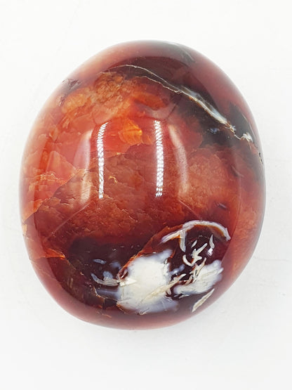 Beautiful Carnelian Palm / Carnelian Palm Stone / Carnelian Pocket Stone / Meditation Palm - 100g