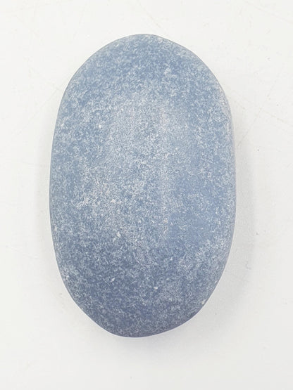 Lovely Angelite Palm / Angelite Palm Stone / Pocket Stone / Meditation Palm / Reiki Crystal Palm - 55g