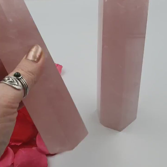 Large Rose Quartz Crystal Towers / Large Healing Crystal - Two Available (Sold Seperately)