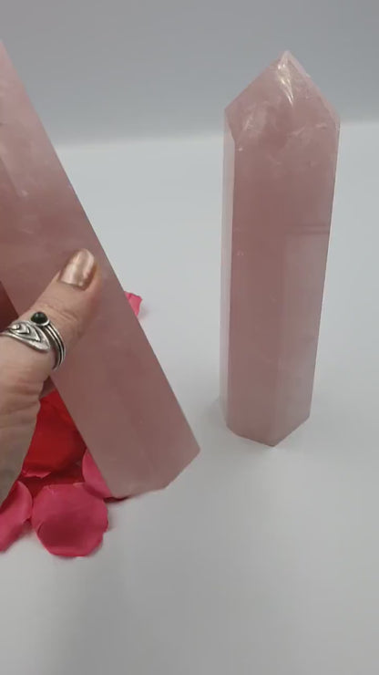 Large Rose Quartz Crystal Towers / Large Healing Crystal - Two Available (Sold Seperately)